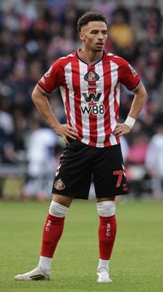 Sunderland v Aston Villa - Premier League Chemsdine Talbi of Sunderland plays during the Premier League match between Sunderland and Aston Villa at the Stadium of Light in Sunderland, England, on September 20, 2025. Sunderland Tyne and Wear United Kingdom  Copyright: xMIxNewsx originalFilename:fletcher-sunderla250921_npGjE.jpg
