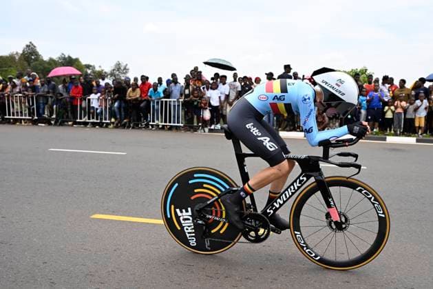 UCI 2025 Road World Championship, WM, Weltmeisterschaft Kigali 22 09 2025 KIGALI, RWANDA - SEPTEMBER 22 : De Schepper Lore (BEL) during the Women U23 Individual Time Trial of the UCI Road World Championships 2025 92nd edition an UCI World Championships cycling race of 22.6 km with start in Kigali and finish in Kigali on September 22, 2025 in Kigali, Rwanda, 22 09 2025 Kigali Rwanda  Copyright: xJanxDexMeuleneirx