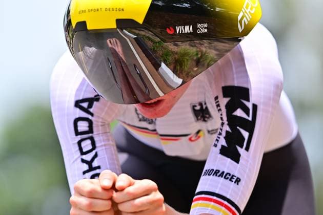 RIEDMANN Linda Einzelzeitfahren Frauen U23 ITT Straßen-WM 2025 Ruanda RIEDMANN Linda Einzelzeitfahren Frauen U23 Straßen-Weltmeisterschaft im Radsport 2025 Road World Championships 2025 UCI Cycling WM 40,6 km Kigali, Ruanda, World Championships WE - ITT (WC). 21.09.2025