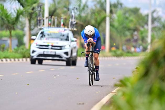 Venturelli Federica Einzelzeitfahren Frauen U23 ITT Straßen-WM 2025 Ruanda Venturelli Federica Einzelzeitfahren Frauen U23 Straßen-Weltmeisterschaft im Radsport 2025 Road World Championships 2025 UCI Cycling WM 40,6 km Kigali, Ruanda, World Championships WE - ITT (WC). 21.09.2025