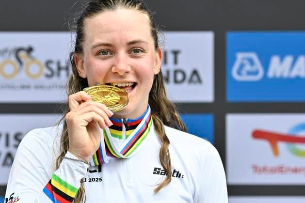UCI 2025 Road World Championship, WM, Weltmeisterschaft Kigali 22 09 2025 KIGALI, RWANDA - SEPTEMBER 22 : Backstedt Zoe (GBR) during the Women U23 Individual Time Trial of the UCI Road World Championships 2025 92nd edition an UCI World Championships cycling race of 22.6 km with start in Kigali and finish in Kigali on September 22, 2025 in Kigali, Rwanda, 22 09 2025 Kigali Rwanda  Copyright: xJanxDexMeuleneirx