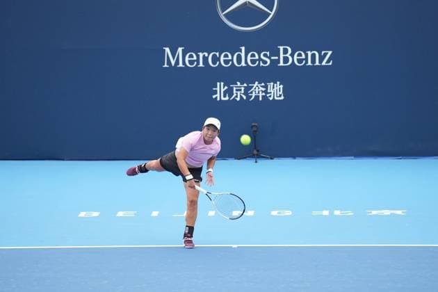 BEIJING, CHINA - SEPTEMBER 22: Jiang Xinyu of China competes in the Women s Singles Qualifying first round match against Moyuka Uchijima of Japan on day 1 of the 2025 China Open at National Tennis Center on September 22, 2025 in Beijing, China.  Copyright: xVCGx 111592534345