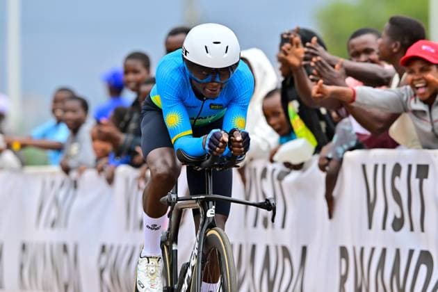 TUYIZERE Etienne Einzelzeitfahren Männer U23 ITT Straßen-WM 2025 Ruanda TUYIZERE Etienne (Ruanda) Einzelzeitfahren Männer U23 Straßen-Weltmeisterschaft im Radsport 2025 Road World Championships 2025 UCI Cycling WM 31,2 km Kigali, Ruanda, World Championships WE - ITT (WC). 22.09.2025
