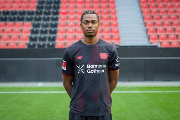 Jeanuell Belocian (Bayer Leverkusen) Bayer Leverkusen; 1.BL Porträttermin 2025 2026