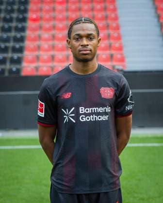 Jeanuell Belocian (Bayer Leverkusen) Bayer Leverkusen; 1.BL Porträttermin 2025 2026
