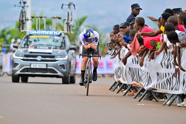FIETZKE Paul Einzelzeitfahren Männer U23 ITT Straßen-WM 2025 Ruanda FIETZKE Paul (Deutschland) Einzelzeitfahren Männer U23 Straßen-Weltmeisterschaft im Radsport 2025 Road World Championships 2025 UCI Cycling WM 31,2 km Kigali, Ruanda, World Championships WE - ITT (WC). 22.09.2025