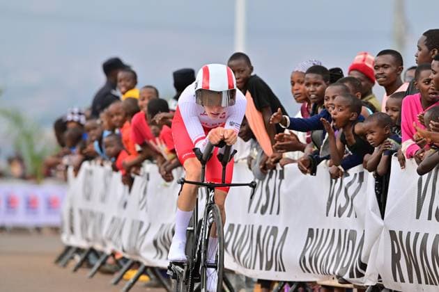 GAJDULEWICZ Mateusz Einzelzeitfahren Männer U23 ITT Straßen-WM 2025 Ruanda GAJDULEWICZ Mateusz Einzelzeitfahren Männer U23 Straßen-Weltmeisterschaft im Radsport 2025 Road World Championships 2025 UCI Cycling WM 31,2 km Kigali, Ruanda, World Championships WE - ITT (WC). 22.09.2025