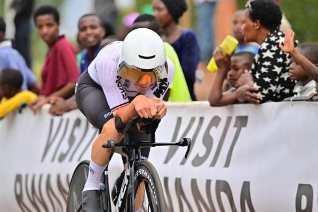LEIDERT Louis Einzelzeitfahren Männer U23 ITT Straßen-WM 2025 Ruanda LEIDERT Louis Einzelzeitfahren Männer U23 Straßen-Weltmeisterschaft im Radsport 2025 Road World Championships 2025 UCI Cycling WM 31,2 km Kigali, Ruanda, World Championships WE - ITT (WC). 22.09.2025