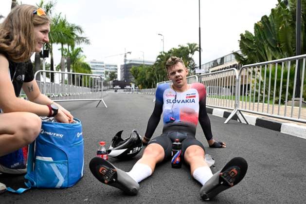 UCI 2025 Road World Championship, WM, Weltmeisterschaft Kigali 22 09 2025 KIGALI, RWANDA - SEPTEMBER 22 : Gross Adam (SVK) during the Men U23 Individual Time Trial of the UCI Road World Championships 2025 92nd edition an UCI World Championships cycling race of 31.2 km with start in Kigali and finish in Kigali on September 22, 2025 in Kigali, Rwanda, 22 09 2025 Kigali Rwanda  Copyright: xJanxDexMeuleneirx