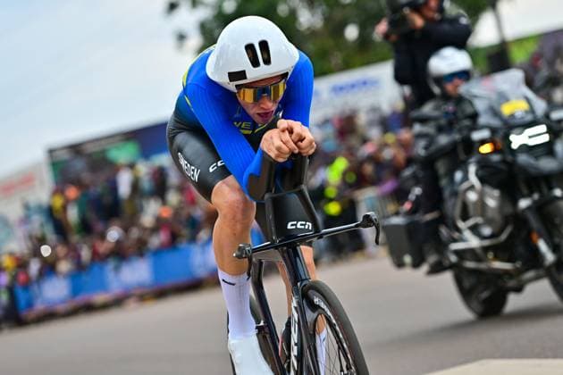 SÖDERQVIST Jakob Einzelzeitfahren Männer U23 ITT Straßen-WM 2025 Ruanda SÖDERQVIST Jakob (Schweden) Einzelzeitfahren Männer U23 Straßen-Weltmeisterschaft im Radsport 2025 Road World Championships 2025 UCI Cycling WM 31,2 km Kigali, Ruanda, World Championships WE - ITT (WC). 22.09.2025