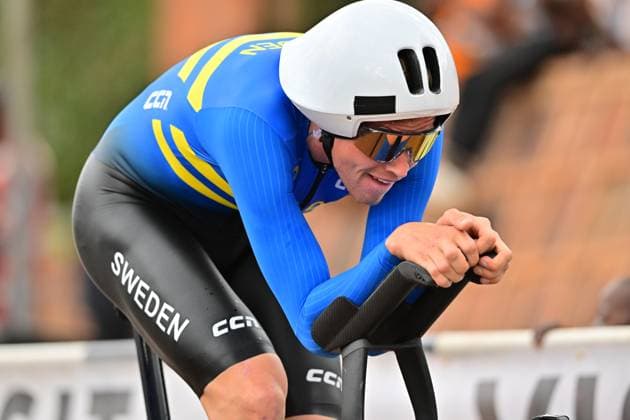 SÖDERQVIST Jakob Einzelzeitfahren Männer U23 ITT Straßen-WM 2025 Ruanda SÖDERQVIST Jakob (Schweden) Einzelzeitfahren Männer U23 Straßen-Weltmeisterschaft im Radsport 2025 Road World Championships 2025 UCI Cycling WM 31,2 km Kigali, Ruanda, World Championships WE - ITT (WC). 22.09.2025