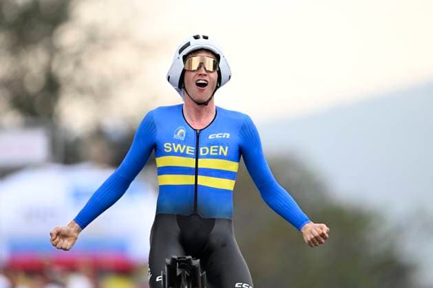 UCI 2025 Road World Championship, WM, Weltmeisterschaft Kigali 22 09 2025 KIGALI, RWANDA - SEPTEMBER 22 : Soderqvist Jakob (SWE) during the Men U23 Individual Time Trial of the UCI Road World Championships 2025 92nd edition an UCI World Championships cycling race of 31.2 km with start in Kigali and finish in Kigali on September 22, 2025 in Kigali, Rwanda, 22 09 2025 Kigali Rwanda  Copyright: xJanxDexMeuleneirx