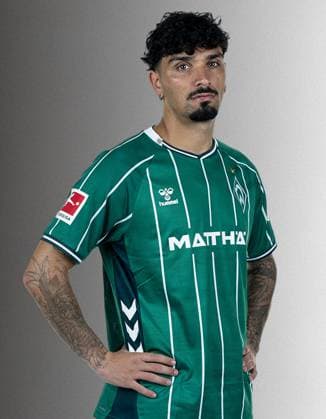 offizieller Portraittermin SV Werder Bremen 2025 2026 Cameron Puertas (SV Werder Bremen 18); 1.BL Porträttermin 2025 2026,