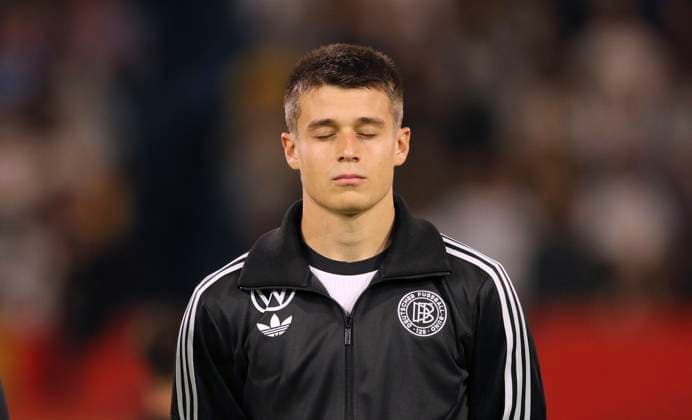Foto : Nicolo TRESOLDI ( Deutschland ) Fussball U-21 Länderspiel Deutschland - Lettland 5 - 0 EM Qualifikation am Di. 09.09.2025