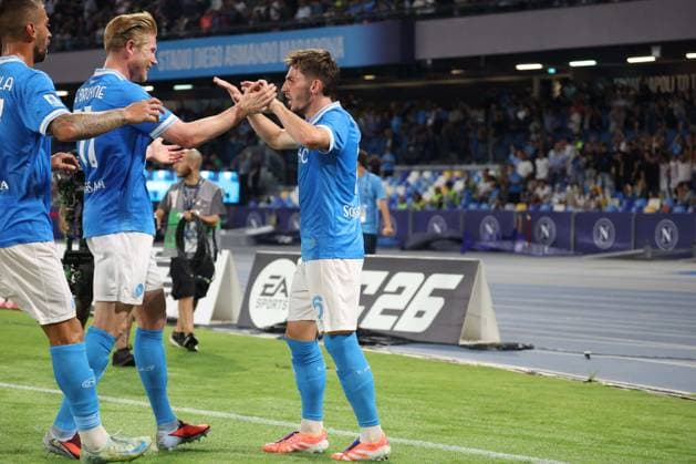 September 22, 2025, Napoli, Campania, ITALIA: During the 2025 26 Italian Serie A football match between SSC Napoli and Pisa on September 22, 2025, at the Diego Armando Maradona Stadium in Naples...Pictured: Billy Gilmur of SSC Napoli Napoli ITALIA - ZUMAs236 20250922_aap_s236_046 Copyright: xFabioxSassox