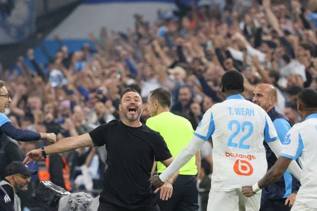 McDonald s Ligue 1 match between Olympique de Marseille and PSG at the Orange Velodrome, 22 September 2025. Le Classico with OM victory. - 22 09 2025 - France Bouches-du-Rhone Marseille -  SylvainxRostaingx xLexPictorium LePictorium_0315328