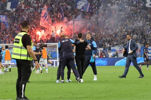 McDonald s Ligue 1 match between Olympique de Marseille and PSG at the Orange Velodrome, 22 September 2025. Le Classico with OM victory. - 22 09 2025 - France Bouches-du-Rhone Marseille -  SylvainxRostaingx xLexPictorium LePictorium_0315335