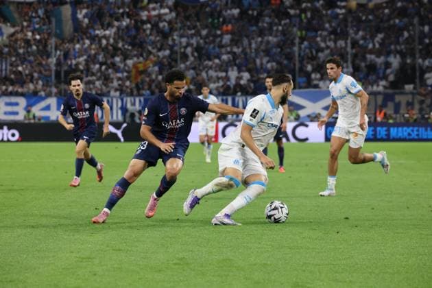 McDonald s Ligue 1 match between Olympique de Marseille and PSG at the Orange Velodrome, 22 September 2025. Le Classico with OM victory. - 22 09 2025 - France Bouches-du-Rhone Marseille -  SylvainxRostaingx xLexPictorium LePictorium_0315306