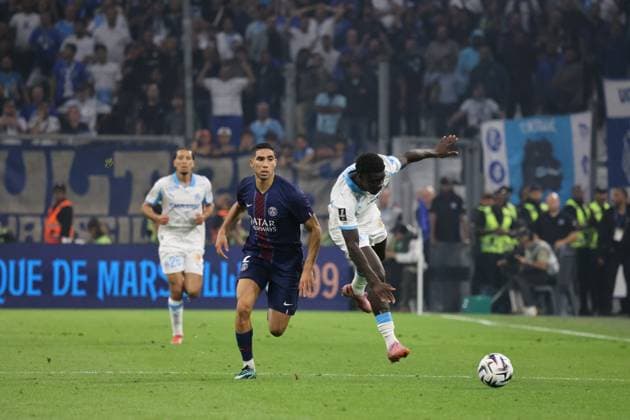 McDonald s Ligue 1 match between Olympique de Marseille and PSG at the Orange Velodrome, 22 September 2025. Le Classico with OM victory. - 22 09 2025 - France Bouches-du-Rhone Marseille -  SylvainxRostaingx xLexPictorium LePictorium_0315317
