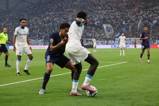 McDonald s Ligue 1 match between Olympique de Marseille and PSG at the Orange Velodrome, 22 September 2025. Le Classico with OM victory. - 22 09 2025 - France Bouches-du-Rhone Marseille -  SylvainxRostaingx xLexPictorium LePictorium_0315322
