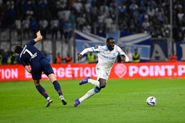 FOOTBALL : Olympique de Marseille VS Paris Saint Germain - Ligue 1 McDonald s - 22 09 2025 Timothy Weah (OM) - Ligue 1 Mcdonald s match between Olympique de Marseille and Paris Saint Germain on September 22, 2025 at the Orange Velodrome Stadium in Marseille. MarseilleFrance  Copyright: xWilliamxCannarellax
