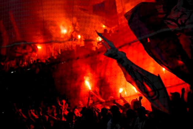 FOOTBALL : Olympique de Marseille VS Paris Saint Germain - Ligue 1 McDonald s - 22 09 2025 Supporters OM - Ligue 1 Mcdonald s match between Olympique de Marseille and Paris Saint Germain on September 22, 2025 at the Orange Velodrome Stadium in Marseille. MarseilleFrance  Copyright: xWilliamxCannarellax