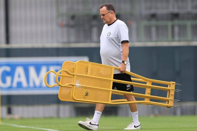 SOCCER - UEFA EL, Midtjylland vs Sturm GRAZ,AUSTRIA,23.SEP.25 - SOCCER - UEFA Europa League, FC Midtjylland vs SK Sturm Graz, preview, training Sturm. Image shows masseur Gerhard Wallner (Sturm).  GEPAxpictures xMarioxBuehner-Weinrauch
