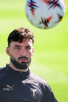 250923 Sead Haksabanovic during a training session with Malmö FF on September 23, 2025 in Malmö. Photo: Ludvig Thunman BILDBYRAN kod LT LT0728 fotboll football soccer fotball uefa europa league europa league träning practice training malmö ff bbeng Copyright: LUDVIGxTHUNMAN BB250923LT014