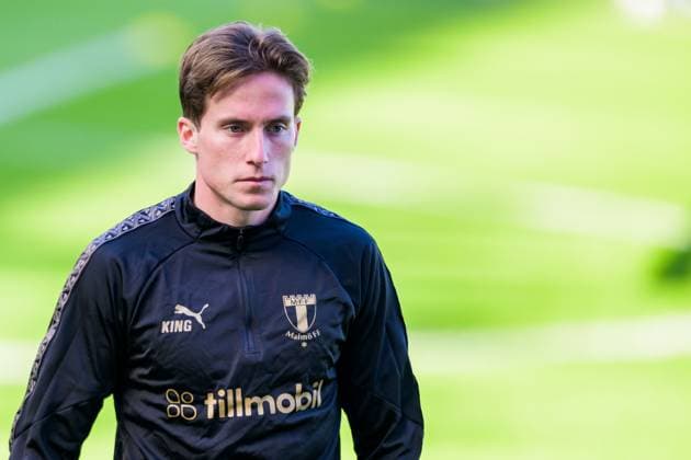 250923 Nils Zätterström during a training session with Malmö FF on September 23, 2025 in Malmö. Photo: Ludvig Thunman BILDBYRAN kod LT LT0728 fotboll football soccer fotball uefa europa league europa league träning practice training malmö ff bbeng Copyright: LUDVIGxTHUNMAN BB250923LT026