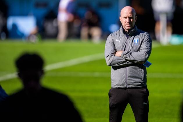 250923 Head coach Henrik Rydström during a training session with Malmö FF on September 23, 2025 in Malmö. Photo: Ludvig Thunman BILDBYRAN kod LT LT0728 fotboll football soccer fotball uefa europa league europa league träning practice training malmö ff bbeng Copyright: LUDVIGxTHUNMAN BB250923LT030