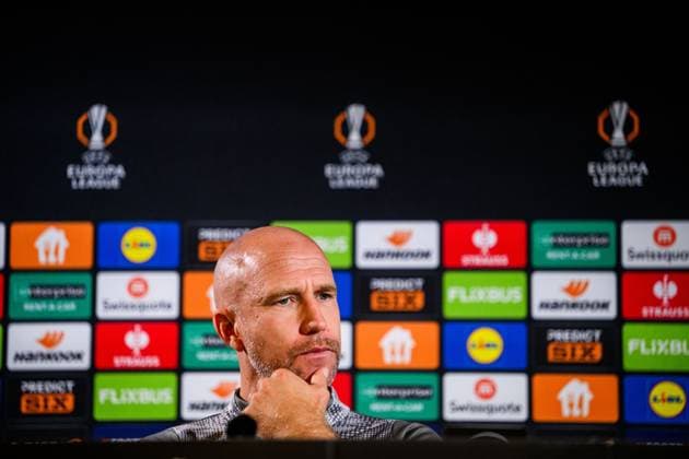 250923 Head coach Henrik Rydström of Malmö FF at a press conference, PK, Pressekonferenz on September 23, 2025 in Malmö. Photo: Ludvig Thunman BILDBYRAN kod LT LT0729 fotboll football soccer fotball uefa europa league europa league presskonferens press conference malmö ff bbeng Copyright: LUDVIGxTHUNMAN BB250923LT048