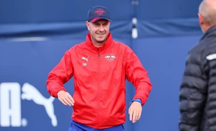 RB Leipzig - Training Bundesliga Leipzig, 23.09.2025, Trainingszentrum Cottaweg, Fußball Bundesliga , RB Leipzig - Training. , Im Bild: Trainer Ole Werner (RB Leipzig) ,
