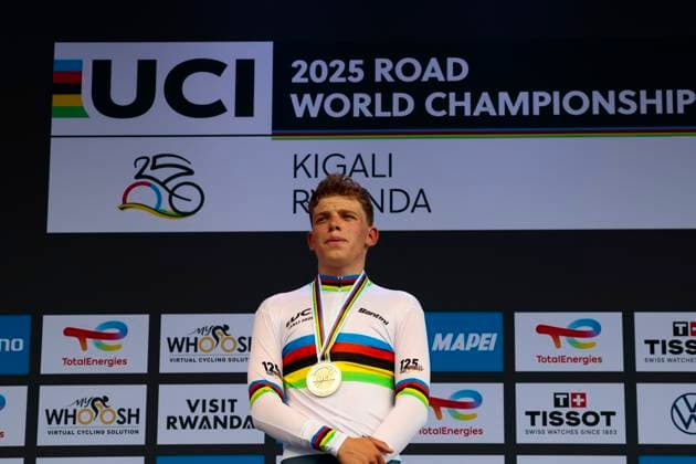 2025 UCI Road World Championships Kigali Rwanda 2025 UCI Road World Championships Kigali Rwanda - Men Junior Individual Time Trial - Kigali - Kigali 22,6 km - 23 09 2025 - Michiel Mouris (Netherlands) - photo Luca Bettini SprintCyclingAgency 2025 Kigali Rwanda  Copyright: xLucaxBettinix xSprintcyclingagencyx