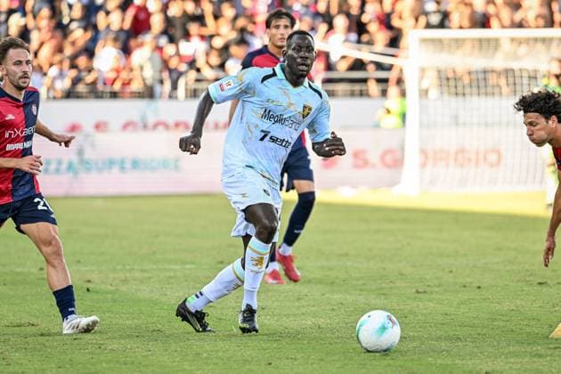 Abdoulie Ndow of Frosinone Calcio during Cagliari Calcio vs Frosinone Calcio, Italian football Coppa Italia match in Cagliari, Italy, September 23 2025  Copyright: xLuigixCanu IPAxSportx xipa-agency.netx xx IPA_65604918 IPA_Agency_IPA65604918