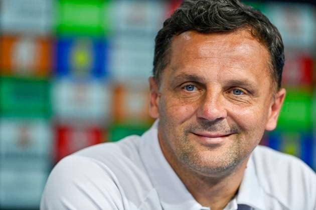 PXL_GNK DInamo UEFA press GNK DInamo head coach Mario Kovacevic during press conference, PK, Pressekonferenz on the occasion of UEFA Europe League match with Fenerbahce F.K. in Zagreb, Croatia on 23. September 2025.  IgorxSoban PIXSELL
