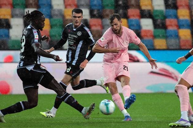 Palermo s Jeremy Le Douaron during the Frecciarossa Italian Cup 2025 2026 soccer match between Udinese and Palermo at Stadio Bluenergy in Udine , North Italy , Tuesday , September 23, 2025. - Soccer  Copyright: xAndreaxBressanutti LaPressex