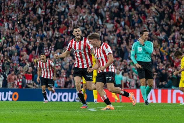 Mikel Jaureguizar (N18) celebrates after scoring during La Liga game between Athletic de Bilbao and Girona at San Mamés, Bilbao, Spain.  Copyright: xAndresxLopezxSheridanxx xSPPx Sportspressphoto_SPR30436
