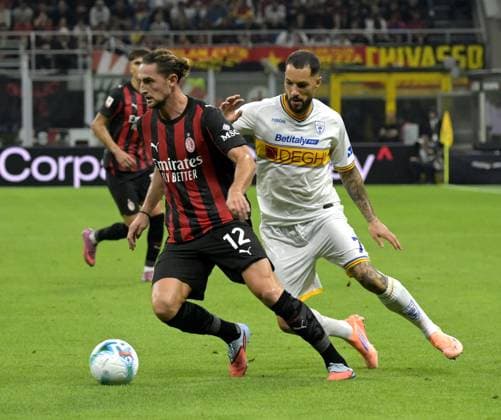 Foto IPP Paolo Bona Milano 23 09 2025 Coppa Italia di Calcio stagione 2025 2026 partita Milan-Lecce Nella foto Adrien Rabiot Italy Photo Press Worldwide Copyright italy Italy ITALY  Copyright: xR4924_italyphotopressx