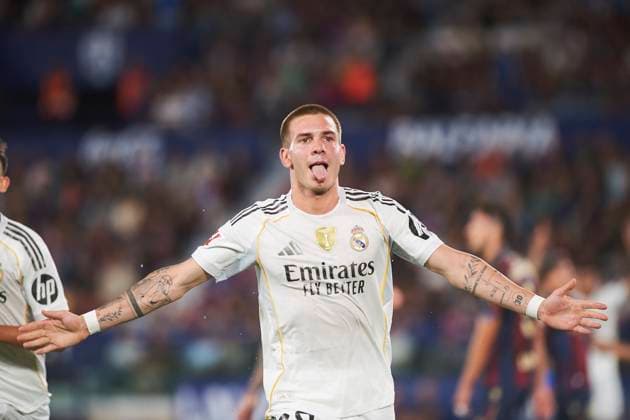 Franco Mastantuono (Real Madrid CF) celebrates a goal during the LaLiga EA Sports match between Levante UD and Real Madrid at Ciudad de Valencia on September 23, 2025 in Valencia, Spain. (Photo by Maria Jose Segovia DeFodi Images) Franco Mastantuono Real Madrid CF celebrates a goal during the LaLiga EA Sports match between Levante UD and Real Madrid at Ciudad de Valencia on September 23, 2025 in Valencia, Spain Photo by Maria Jose Segovia DeFodi Images