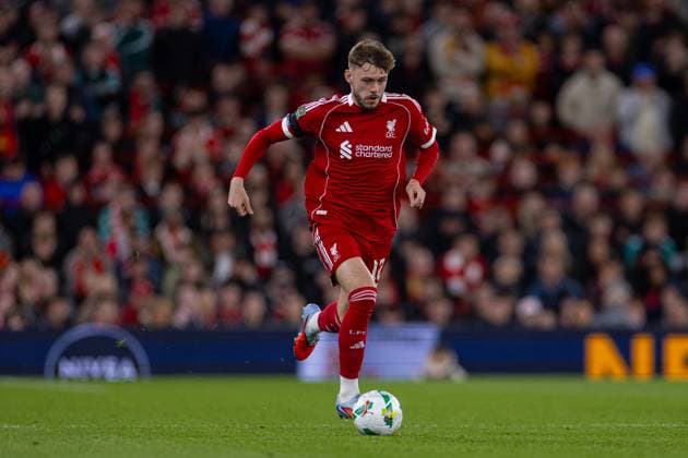 Football - Football League Cup - 3rd Round - Liverpool FC v Southampton FC LIVERPOOL, ENGLAND - Tuesday, September 23, 2025: Liverpool s Conor Bradley during the Football League Cup 3rd Round match between Liverpool FC and Southampton FC at Anfield. (Photo by David Rawcliffe Propaganda) LIVERPOOL Anfield MERSEYSIDE ENGLAND  Copyright: xDavidxRawcliffex P2025-09-23-Liverpool_Southampton-53