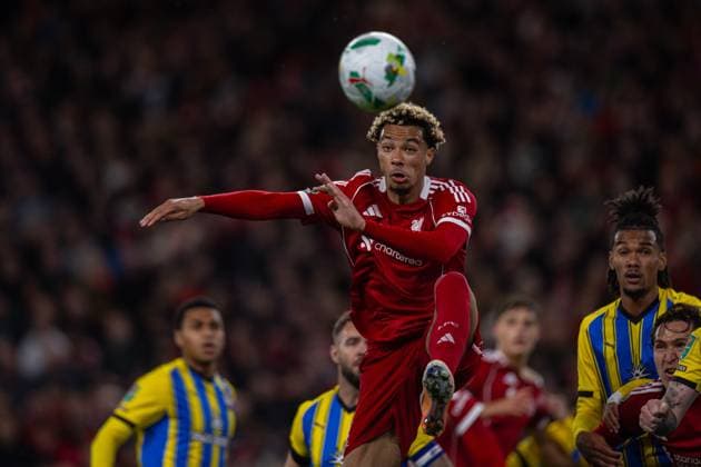 Football - Football League Cup - 3rd Round - Liverpool FC v Southampton FC LIVERPOOL, ENGLAND - Tuesday, September 23, 2025: Liverpool s Hugo Ekitike during the Football League Cup 3rd Round match between Liverpool FC and Southampton FC at Anfield. (Photo by David Rawcliffe Propaganda) LIVERPOOL Anfield MERSEYSIDE ENGLAND  Copyright: xDavidxRawcliffex P2025-09-23-Liverpool_Southampton-59