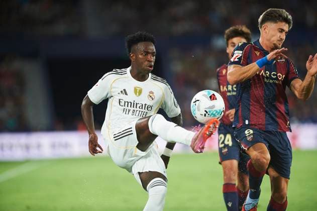 Vinicius Junior, Vini Jr (Real Madrid CF) during the LaLiga EA Sports match between Levante UD and Real Madrid at Ciudad de Valencia on September 23, 2025 in Valencia, Spain. (Photo by Maria Jose Segovia DeFodi Images) Vinicius Junior, Vini Jr Real Madrid CF during the LaLiga EA Sports match between Levante UD and Real Madrid at Ciudad de Valencia on September 23, 2025 in Valencia, Spain Photo by Maria Jose Segovia DeFodi Images