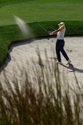 250923 Matt Fitzpatrick of Team Europe during a practice round on day -3 of the Ryder Cup on September 23, 2025 in New York. Photo: Jesper Zerman BILDBYRAN kod JZ JZ0614 golf ryder cup usa europe bbeng Copyright: JESPERxZERMAN BB250923JZ064
