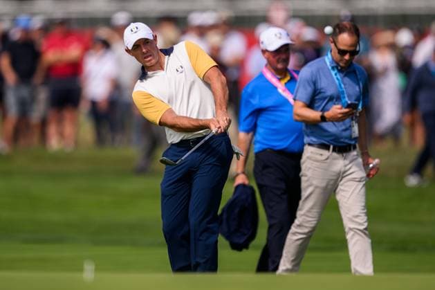 250923 Rory McIlroy of Team Europe during a practice round on day -3 of the Ryder Cup on September 23, 2025 in New York. Photo: Jesper Zerman BILDBYRAN kod JZ JZ0614 golf ryder cup usa europe bbeng Copyright: JESPERxZERMAN BB250923JZ072