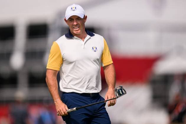 250923 Rory McIlroy of Team Europe during a practice round on day -3 of the Ryder Cup on September 23, 2025 in New York. Photo: Jesper Zerman BILDBYRAN kod JZ JZ0614 golf ryder cup usa europe bbeng Copyright: JESPERxZERMAN BB250923JZ073