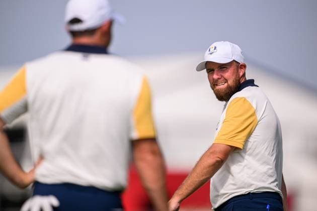 250923 Shane Lowry of Team Europe during a practice round on day -3 of the Ryder Cup on September 23, 2025 in New York. Photo: Jesper Zerman BILDBYRAN kod JZ JZ0614 golf ryder cup usa europe bbeng Copyright: JESPERxZERMAN BB250923JZ074