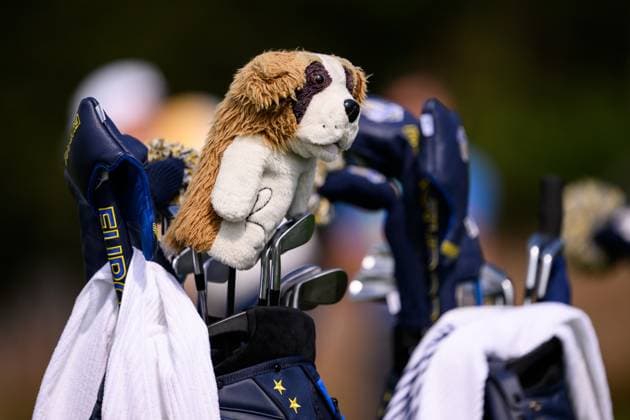 250923 A headcover of Rory McIlroy during a practice round on day -3 of the Ryder Cup on September 23, 2025 in New York. Photo: Jesper Zerman BILDBYRAN kod JZ JZ0614 golf ryder cup usa europe bbeng Copyright: JESPERxZERMAN BB250923JZ075