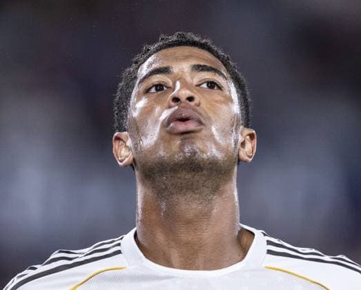 Jude Bellingham of Real Madrid reacts during the La Liga match between Levante and Real Madrid at the Ciutat de Valencia stadium, in Valencia, today September 23, 2025.  Copyright: xRicardoxNogueirax Sportspressphoto_SPR30739