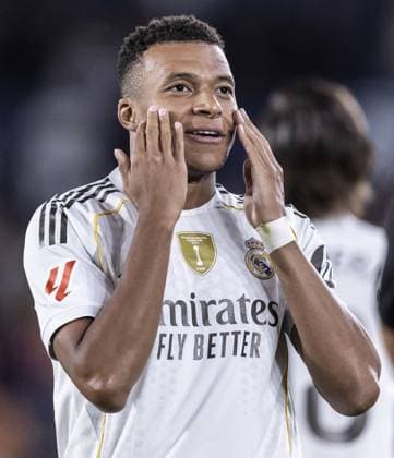 Kylian Mbappé of Real Madrid celebrates after scoring a goal during the La Liga match between Levante and Real Madrid at the Ciutat de Valencia stadium, in Valencia, today September 23, 2025.  Copyright: xRicardoxNogueirax Sportspressphoto_SPR30750