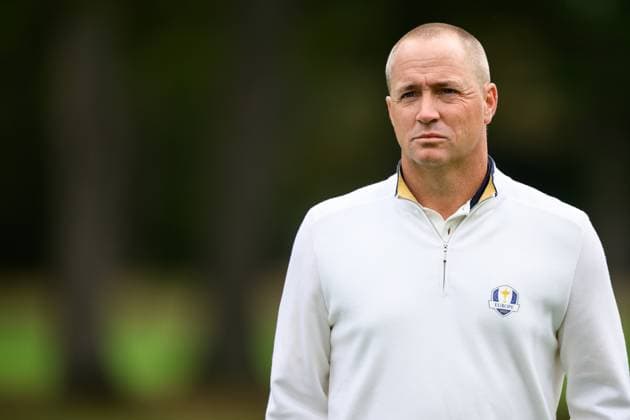 250923 Vice Captain Alex NorÃ n of Team Europe during a photo session on day -3 of the Ryder Cup on September 23, 2025 in New York. Photo: Jesper Zerman BILDBYRAN kod JZ JZ0614 golf ryder cup usa europe bbeng Copyright: JESPERxZERMAN BB250923JZ091